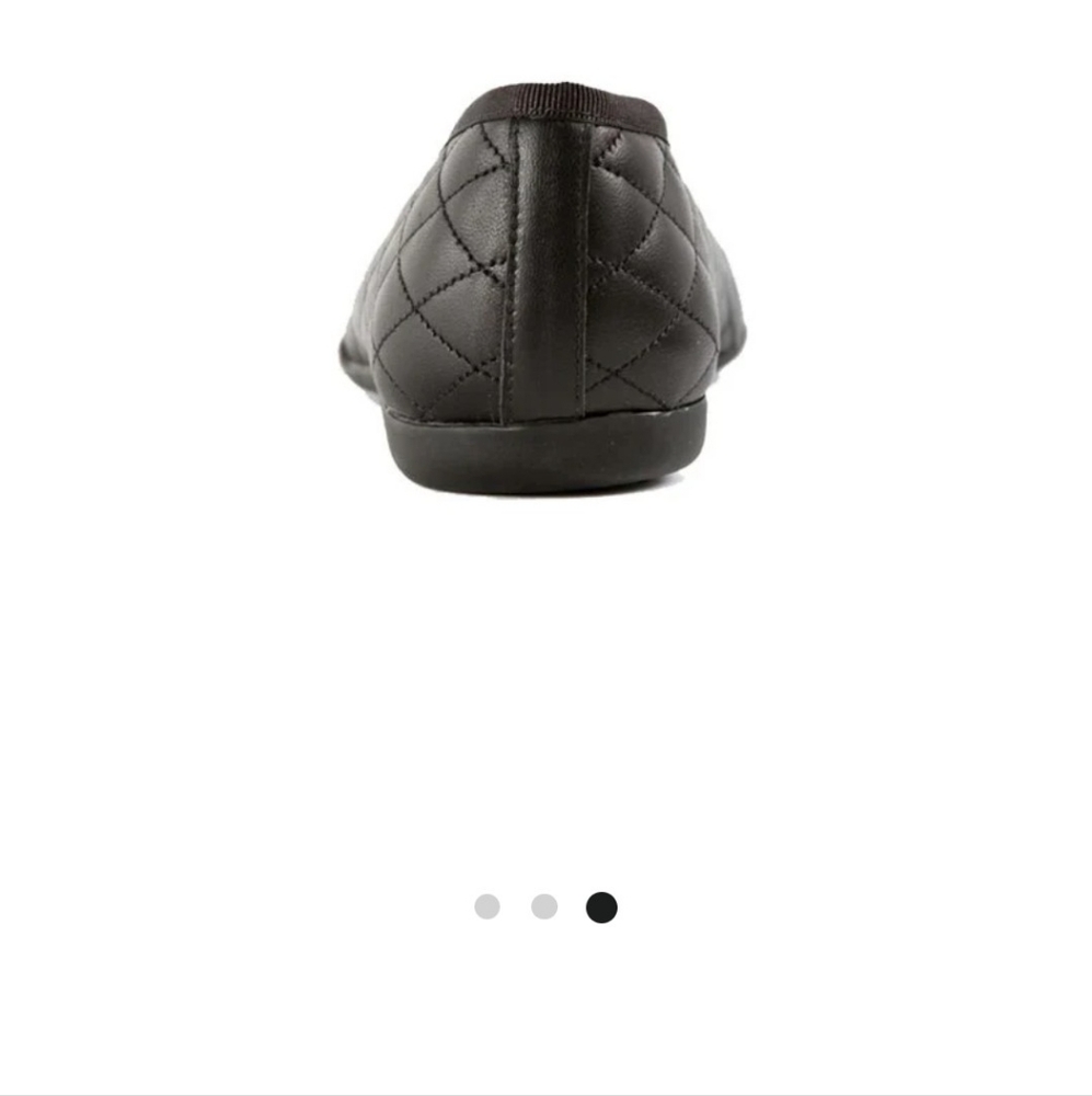 French Sole Quilted Black Flats - Picture 3 of 3